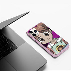 Чехол iPhone 11 Pro матовый Azumanga Daioh Тиё Михама, цвет: 3D-розовый — фото 2