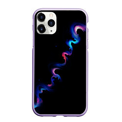 Чехол iPhone 11 Pro матовый Звёздный дым, цвет: 3D-светло-сиреневый