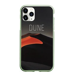 Чехол iPhone 11 Pro матовый Дюна - песок, цвет: 3D-салатовый