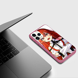 Чехол iPhone 11 Pro матовый Реинкарнация Безработного Eris, цвет: 3D-малиновый — фото 2