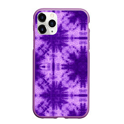 Чехол iPhone 11 Pro матовый Тай дай фиолетовый, цвет: 3D-фиолетовый