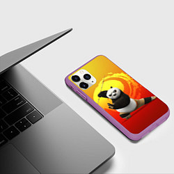 Чехол iPhone 11 Pro матовый Мастер По - Кунг-фу панда, цвет: 3D-фиолетовый — фото 2