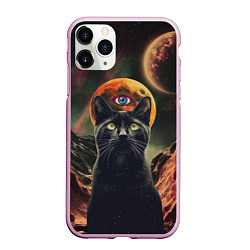 Чехол iPhone 11 Pro матовый Кот Масон - третий глаз, цвет: 3D-розовый