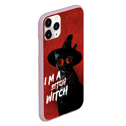 Чехол iPhone 11 Pro матовый I am witch, цвет: 3D-розовый — фото 2