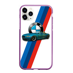Чехол iPhone 11 Pro матовый Немецкий родстер BMW, цвет: 3D-фиолетовый