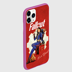 Чехол iPhone 11 Pro матовый Fallout - Lucy, цвет: 3D-фиолетовый — фото 2