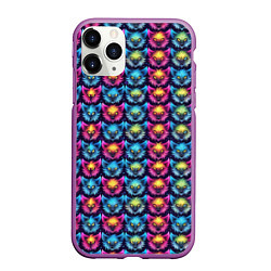Чехол iPhone 11 Pro матовый Furry color anime animal faces, цвет: 3D-фиолетовый