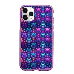 Чехол iPhone 11 Pro матовый Фурри мордочки лисица, цвет: 3D-фиолетовый