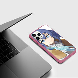 Чехол iPhone 11 Pro матовый Реинкарнация Безработного Рокси, цвет: 3D-малиновый — фото 2