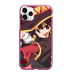 Чехол iPhone 11 Pro матовый Konosuba Мэгумин cute, цвет: 3D-малиновый