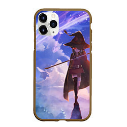 Чехол iPhone 11 Pro матовый Konosuba Мэгумин cute, цвет: 3D-коричневый