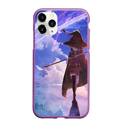 Чехол iPhone 11 Pro матовый Konosuba Мэгумин cute, цвет: 3D-фиолетовый