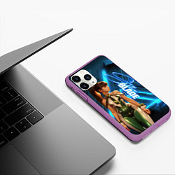 Чехол iPhone 11 Pro матовый Stellar Blade Eve неоновая абстракция, цвет: 3D-фиолетовый — фото 2
