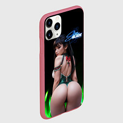 Чехол iPhone 11 Pro матовый Stellar Blade пышные формы Евы, цвет: 3D-малиновый — фото 2