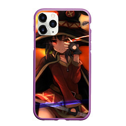 Чехол iPhone 11 Pro матовый Konosuba Мэгумин cute, цвет: 3D-фиолетовый