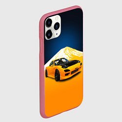Чехол iPhone 11 Pro матовый Спортивный японский автомобиль, цвет: 3D-малиновый — фото 2