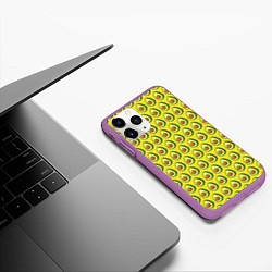 Чехол iPhone 11 Pro матовый Паттерн с авокадо в разрезе, цвет: 3D-фиолетовый — фото 2