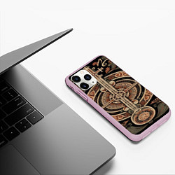 Чехол iPhone 11 Pro матовый Символика славянской мифологии, цвет: 3D-розовый — фото 2