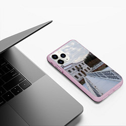 Чехол iPhone 11 Pro матовый Петергоф дворец Марли, цвет: 3D-розовый — фото 2