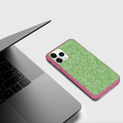 Чехол iPhone 11 Pro матовый Эффект шерстяных прядей, цвет: 3D-малиновый — фото 2