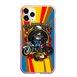 Чехол iPhone 11 Pro матовый V-twin, цвет: 3D-розовый