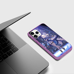 Чехол iPhone 11 Pro матовый Genshin Impact Furina servants, цвет: 3D-фиолетовый — фото 2