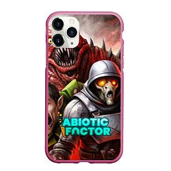 Чехол iPhone 11 Pro матовый Abiotic Factor и разные монстры, цвет: 3D-малиновый