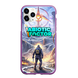 Чехол iPhone 11 Pro матовый Abiotic Factor атомный завод, цвет: 3D-фиолетовый