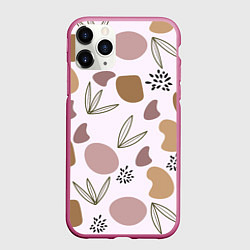 Чехол iPhone 11 Pro матовый Пятна и семена, цвет: 3D-малиновый