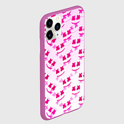 Чехол iPhone 11 Pro матовый Marshmello pink colors, цвет: 3D-фиолетовый — фото 2