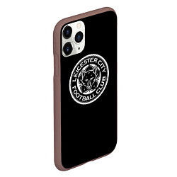 Чехол iPhone 11 Pro матовый Leicester City fc club, цвет: 3D-коричневый — фото 2