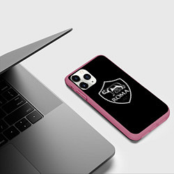 Чехол iPhone 11 Pro матовый Roma sport fc club, цвет: 3D-малиновый — фото 2