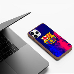 Чехол iPhone 11 Pro матовый Barcelona fc club gradient, цвет: 3D-коричневый — фото 2
