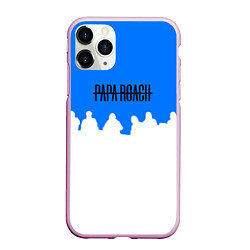 Чехол iPhone 11 Pro матовый Papa Roach rock bend, цвет: 3D-розовый