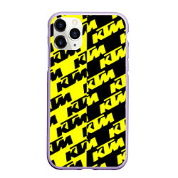 Чехол iPhone 11 Pro матовый KTU жёлто чёрный стиль, цвет: 3D-светло-сиреневый
