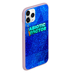 Чехол iPhone 11 Pro матовый Abiotic Factor logo blue neon, цвет: 3D-розовый — фото 2