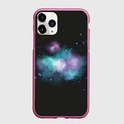 Чехол iPhone 11 Pro матовый Космическая туманность - облачко, цвет: 3D-малиновый