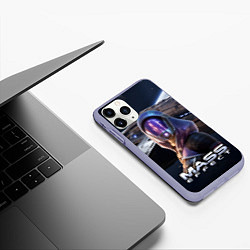 Чехол iPhone 11 Pro матовый Mass Effect ТалиЗора, цвет: 3D-светло-сиреневый — фото 2