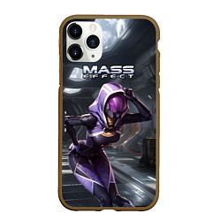 Чехол iPhone 11 Pro матовый Mass Effect ТалиЗора, цвет: 3D-коричневый