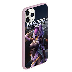 Чехол iPhone 11 Pro матовый Mass Effect ТалиЗора и космический корабль, цвет: 3D-розовый — фото 2