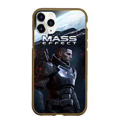 Чехол iPhone 11 Pro матовый Mass Effect game, цвет: 3D-коричневый