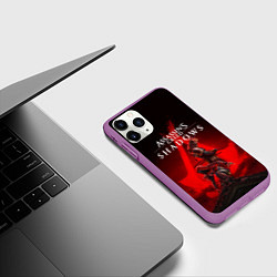 Чехол iPhone 11 Pro матовый Главные герои Assassins creed shadows, цвет: 3D-фиолетовый — фото 2
