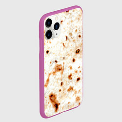 Чехол iPhone 11 Pro матовый Текстура светлого лаваша, цвет: 3D-фиолетовый — фото 2