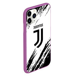 Чехол iPhone 11 Pro матовый Juventus краски, цвет: 3D-фиолетовый — фото 2