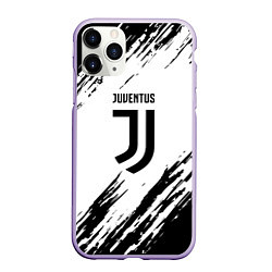 Чехол iPhone 11 Pro матовый Juventus краски, цвет: 3D-светло-сиреневый