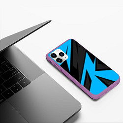 Чехол iPhone 11 Pro матовый Geometry racing, цвет: 3D-фиолетовый — фото 2