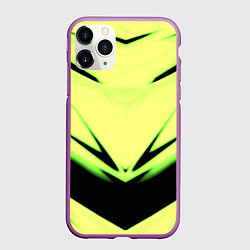 Чехол iPhone 11 Pro матовый Geometry stripes кислотный стиль, цвет: 3D-фиолетовый