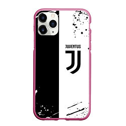 Чехол iPhone 11 Pro матовый Juventus краски текстура спорт, цвет: 3D-малиновый