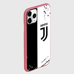 Чехол iPhone 11 Pro матовый Juventus краски текстура спорт, цвет: 3D-малиновый — фото 2
