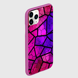 Чехол iPhone 11 Pro матовый Крупный фиолетовый витраж, цвет: 3D-фиолетовый — фото 2